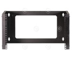 19" 3U Wall Bracket, Depth-Adj., RAL9005 black, max 15kg