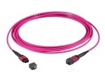 Optikakaabel MTP®-F/MTP®-F 12-fiber  OM4, LSZH violetne, Code B, 1,0m