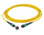 MTP®-F/MTP®-F 12-fiber matrix patch cable OS2, LSZH yellow, Code B, 1m