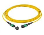MTP®-F/MTP®-F 12-fiber matrix patch cable OS2, LSZH yellow, Code B, 15m