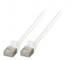 RJ45 Patch cable U/UTP, Cat.6A, Raw cable TPE 3,6mm ultraflex, 1,5m, white