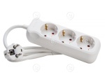 Socket Strips 3 x Protective Contact with switch, white