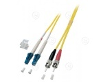 Duplex Jumper LC-FC 9/125µ, OS2, LSZH, yellow, 2.0mm, 2m