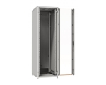 Network Cabinet PRO 24U, 600x800 mm, RAL7035 Front Door Glass 1-P., Rear Door Steel 1-P. 2 x L.