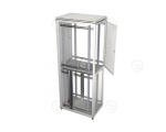 Co-Location Rack PRO, 2 x 23U, 600x1000 mm, RAL7035, Front- / Rear Doors 1-Part, Perforated