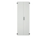 Glass Door for PRO 42U, 1-Part, Width 600 mm, 3-Pt.-Locking RAL7035