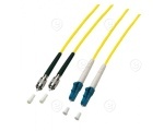 Duplex Jumper LC-FC 9/125µ, OS2, LSZH, yellow, 2.0mm, 2m