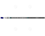 PDU 1x32A (max 7300W), POM ,24xC13, length 1450mm, cable H05VVF.5G4,0mm² 3m