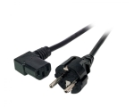 Extension Cable C20 180° - C19 180° with IEC Lock, black 1m