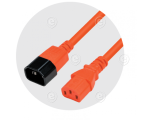 Extension Cable C20 180° - C19 180° with IEC Lock, black 1m