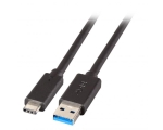 USB3.0 connection cable A-A pl-pl 1,0m black, Prem