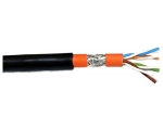 Cat.7 In-/Outdoor cable 1200MHz AWG23 S/FTP, PE jacket, inner Dca, Sw&Or,50m