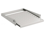 19" 2U Pull-Out Shelf, D=455 mm, 20 kg, Front Mounting, RAL7035