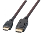 DisplayPort/HDMI Cable 4K30Hz,A-A M-M, 5m, black