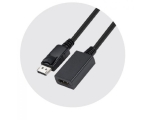 HDMI 2.0 adapteriga AOC hübriidkaabel HDMI-A (M) - HDMI-A (M), must, 15m