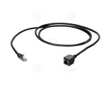 RJ45 patch cable extension Cat.6A, S/FTP, AWG26, black 2,0m