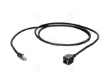 RJ45 patch cable extension Cat.6A, S/FTP, AWG26, black 3,0m