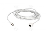 RJ45 patch cable extension Cat.6A, S/FTP, AWG26, white 2,0m