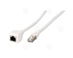 RJ45 patch cable extension Cat.6A, S/FTP, AWG26, white 2,0m