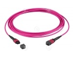 MTP®-F/MTP®-F 12-fiber matrix patch cable OM4, LSZH erica-violet, Code A, 2,0m