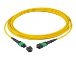 MTP®-F/MTP®-F 24-fiber matrix patch cable OS2, LSZH yellow, Code A, 15m