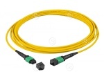 MTP®-M/LC 12-fiber patch cable OS2, LSZH  yellow, 0,4m