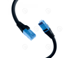 RJ45 Patch cable U/UTP, Cat.6A, LSZH,Premium, 500MHz, 0,15m, black