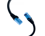 RJ45 Patch cable U/UTP, Cat.6A, LSZH,Premium, 500MHz, 0,25m, black