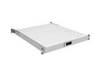 19" 1U Fixed Shelf, MD 550..650 mm, 120 kg, CD 600, RAL7035