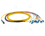 MTP®-F/LC 8-fiber patch cable OS2, LSZH yellow, 3m