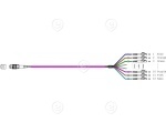 MTP®-F/LC 12-fiber patch cable OM5, LSZH lime green, 10,0m