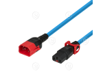 Extension Cable C14 - C13, Blue, Dual Lock, 2 m