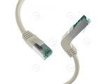 RJ45 Patch Cord Cat.6A S/FTP LSZH 1x90° grey 0,25m