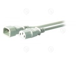 Extension Cable C20 180° - C19 180° with IEC Lock, black 1m