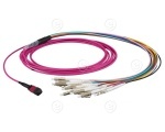 MTP®(F)-LC Trunk cable OM4 12 fibers Typ B LSZH erica-violet 10,0m