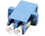 LC Duplex Adapter without Flansch im Plastic housing