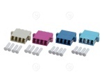 MTP® / MPO Adapter, black, with flange