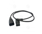 Extension Cable C14-C13 ( connector angled to the right)  10A 1,0m                                                                                                                           