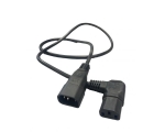 Power Cable Schuko 90°-C13 180 °, black, 2 m, 3 x 