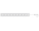 PDU with two separate circuits 2x9xC13, 839x44x46mm, 16A, 2x3m C14 plug 