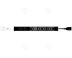 PDU 9xC13 ampermeter, IP func, 3m , length  474 mm   