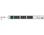 PDU 9xSchuko red outlets, C14 connector, 2m, RAL9005