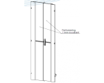 Steel Door Perforated for PRO 42U, 2-Part, Width 600 mm, 3-Pt.-Locking