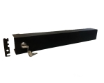  Security panel with a height of 2U, with a lock, 70mm depth, color black                                               