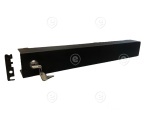  Security panel with a height of 2U, with a lock, 70mm depth, color black                                               