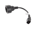Power Cable CEE7/7 90° - C5 180°, Black, 1.8 m, 3 x 0.75 mm²