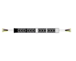 PDU 18xC13 + 3xC19 ampermeter, IP func, cord 3m -Schuko plug , length 861mm, RAL7035           