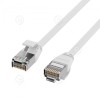 Vahekaabel CAT6A FTP 1,0m valge (ultrapehme TPE 4,0mm)