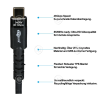 USB4 Gen 3x2 kaabel 240W/5A 8K60Hz 2,0m, TPE isolatsioon, must 